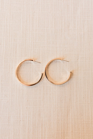 Solid Gold Hoops