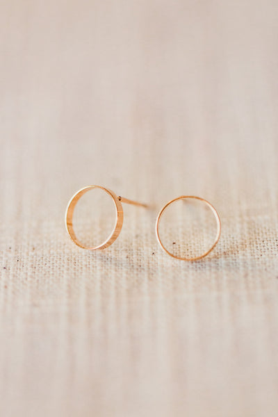 Gold Circle Studs