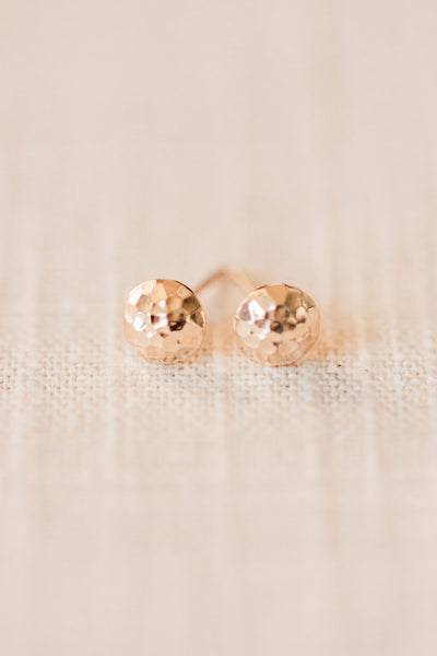 Gold Hammered Studs