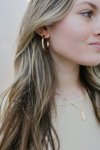 Solid Gold Hoops