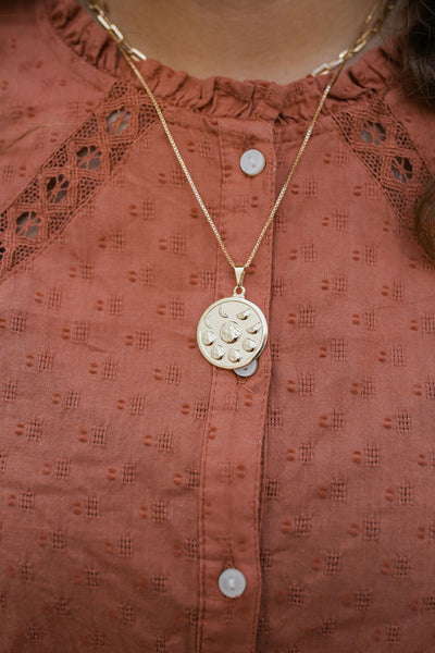 Gold Moon phase Necklace