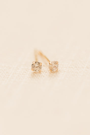 Gold Crystal Studs